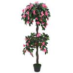 VidaXL Sztuczny rododendron z doniczką, 155 cm, zielony i różowy w sklepie internetowym SaleDay.pl
