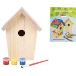 Esschert Design DIY domek dla ptaszków z farbą 14,8x11,7x20 cm KG145 w sklepie internetowym SaleDay.pl