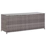 VidaXL Skrzynia ogrodowa, szara, 150 x 50 x 60 cm, rattan PE w sklepie internetowym SaleDay.pl