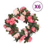 VidaXL Sztuczne girlandy kwiatowe, 6 szt., różane, 240 cm w sklepie internetowym SaleDay.pl