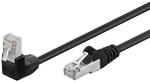 Kabel LAN Patchcord CAT 5E F/UTP 1x90 CZARNY 5m w sklepie internetowym sklepsatelitarny.pl