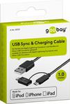 Kabel USB - microUSB + Apple Lightning Goobay 1m w sklepie internetowym sklepsatelitarny.pl