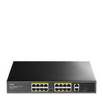 SWITCH PoE+ FS1018PS1 200W 16 +2x Gigabit SFP CCTV w sklepie internetowym sklepsatelitarny.pl