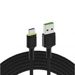 KABEL USB-A -> USB-C Green Cell RAY 200cm ZIELONY LED QUICK CHARGE 3.0 KABGC13 w sklepie internetowym sklepsatelitarny.pl