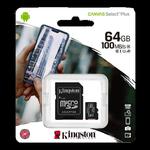 Karta pamięci Kingston Canvas Select Plus 64GB 100MB microSDXC CL10 UHS-I Card + SD Adapter w sklepie internetowym sklepsatelitarny.pl