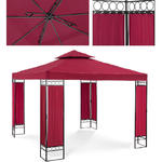 Pawilon ogrodowy altana namiot składany 3 x 3 x 2.6 m czerwone wino w sklepie internetowym Hurtownia Przemysłowa