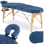 Stół łóżko do masażu przenośne składane z drewnianym stelażem Colmar Blue do 227 kg niebieskie w sklepie internetowym Hurtownia Przemysłowa