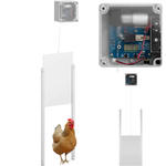 Automatyczna klapa drzwi do kurnika z czujnikiem światła zasilaniem bateryjnym i sieciowym LCD w sklepie internetowym Hurtownia Przemysłowa