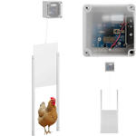 Automatyczna klapa drzwi do kurnika z czujnikiem światła zasilaniem bateryjnym LCD w sklepie internetowym Hurtownia Przemysłowa