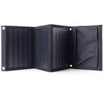 Ładowarka solarna słoneczna turystyczna 22W 2xUSB rozkładana czarna w sklepie internetowym Hurtownia Przemysłowa