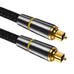 Optyczny kabel przewód audio cyfrowy światłowód Toslink SPDIF 1.5m czarny w sklepie internetowym Hurtownia Przemysłowa
