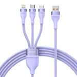 Kabel 3w1 do szybkiego ładowania USB USB-C Micro-USB Iphone Lightning 1.2m fioletowy w sklepie internetowym Hurtownia Przemysłowa
