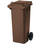 Pojemnik kosz kubeł na BIO odpady śmieci EUROPLAST 80L brązowy w sklepie internetowym Hurtownia Przemysłowa