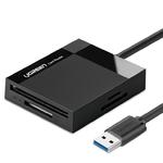 Czytnik kart pamięci SD / micro SD / CF / MS wtyczka USB 3.0 - czarny w sklepie internetowym Hurtownia Przemysłowa