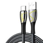 Kabel przewód Mermaid series kabel USB - USB-C 3A 2m czarny w sklepie internetowym Hurtownia Przemysłowa