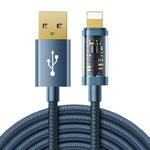 Kabel do iPhone USB - Lightning do ładowania i transmisji danych 2.4A 20W 2m niebieski w sklepie internetowym Hurtownia Przemysłowa