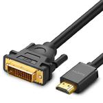 Kabel przewód przejściówka HDMI - DVI 4K 60Hz 30AWG 1m czarny w sklepie internetowym Hurtownia Przemysłowa