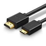 Kabel przewód przejściówka HDMI - mini HDMI 2.0v 4K 60Hz 30AWG 1.5m czarny w sklepie internetowym Hurtownia Przemysłowa