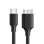 Kabel przewod USB-C - micro USB-B SuperSpeed 3.0 1m czarny w sklepie internetowym Hurtownia Przemysłowa
