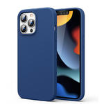 Gumowe elastyczne silikonowe etui pokrowiec iPhone 13 Pro Max niebieski w sklepie internetowym Hurtownia Przemysłowa