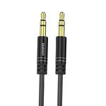 Rozciągliwy kabel przewód audio AUX mini jack 3.5mm sprężynka 150cm czarny w sklepie internetowym Hurtownia Przemysłowa