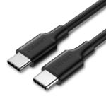 Kabel przewód USB-C do ładowania i transferu danych 3A 0.5m czarny w sklepie internetowym Hurtownia Przemysłowa