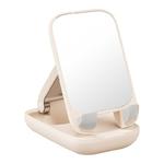 2w1 Regulowany stojak podstawka na telefon z lusterkiem Seashell Series beżowy w sklepie internetowym Hurtownia Przemysłowa