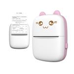 Mini Kot drukarka termiczna do etykiet ściąg z telefonu Bluetooth Fun Print różowa w sklepie internetowym Hurtownia Przemysłowa