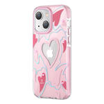 Etui pokrowiec w gwiazdki iPhone 14 Plus Heart Star Series PINK HEART w sklepie internetowym Hurtownia Przemysłowa