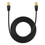 Szybki cienki kabel sieciowy RJ45 cat. 7 10Gbps 3m czarny w sklepie internetowym Hurtownia Przemysłowa