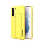 Silikonowe etui z podstawką etui Samsung Galaxy S21+ 5G Kickstand Case żółte w sklepie internetowym Hurtownia Przemysłowa