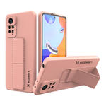 Silikonowe etui z podstawką etui Xiaomi Redmi Note 11 Pro Kickstand Case różowe w sklepie internetowym Hurtownia Przemysłowa