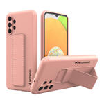 Silikonowe etui z podstawką etui Samsung Galaxy A13 5G Kickstand Case różowe w sklepie internetowym Hurtownia Przemysłowa