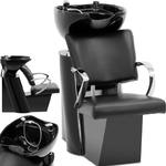Myjka umywalka fryzjerska z fotelem Physa ACERRA czarna w sklepie internetowym Hurtownia Przemysłowa