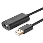 Aktywny przedłużacz kabla przewodu USB-A 2.0 480Mb/s 25m czarny w sklepie internetowym Hurtownia Przemysłowa