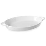 Półmisek do zapiekania owalny z uchwytami 270x180x40mm biała porcelana - Hendi 784020 w sklepie internetowym Hurtownia Przemysłowa