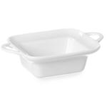 Półmisek do zapiekania prostokątny z uszami 100x140x45mm biała porcelana - Hendi 784105 w sklepie internetowym Hurtownia Przemysłowa