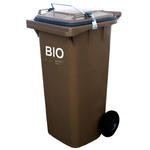 Kosz pojemnik kubeł GASTRO ze szczelną pokrywą na śmieci odpady bio spożywcze - brązowy 120L w sklepie internetowym Hurtownia Przemysłowa
