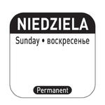 Naklejki food safety na pojemniki wielokrotnego użytku Niedziela PL RU EN 1000 szt. Hendi 850138 w sklepie internetowym Hurtownia Przemysłowa