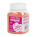 Kolorowy cukier do waty cukrowej różowy o smaku malinowym 400g w sklepie internetowym Hurtownia Przemysłowa