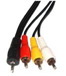 Kabel Jack 2.5 cztero-polowy 3 x RCA luzem 1,5m w sklepie internetowym Seim.com.pl