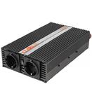 Przetwornica KEMOT 24V/230V 1000W 2 gniazda typu F :niemieckie w sklepie internetowym Seim.com.pl