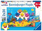 Puzzle 2x24el Baby Shark - Ravensburger w sklepie internetowym zabawkitotu.pl 