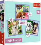 Puzzle 3w1 Urocze pieski 34854 Trefl p8 w sklepie internetowym zabawkitotu.pl 