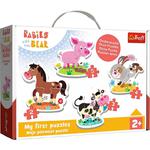 Puzzle Baby My first puzzles Bobaski i Miś na farmie 36127 Trefl w sklepie internetowym zabawkitotu.pl 