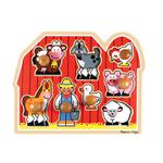 MELISSA Puzzle drewniane Zwierzęta z farmy Kształty 8 elementów 13391 w sklepie internetowym zabawkitotu.pl 
