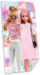 Ręcznik kąpielowy / plażowy 70x140cm Barbie BB00017 Kids Euroswan w sklepie internetowym zabawkitotu.pl 