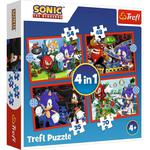 Puzzle 4w1 Przygoda Sonica / SEGA Sonic The Hedgehog 34625 Trefl w sklepie internetowym zabawkitotu.pl 