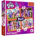 Puzzle 4w1 Poznaj kucyki Pony. My Little Pony 34624 Trefl w sklepie internetowym zabawkitotu.pl 