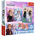 Puzzle 2w1 + memos Księżniczki w swojej krainie. Kraina Lodu. Frozen2 93335 Trefl w sklepie internetowym zabawkitotu.pl 